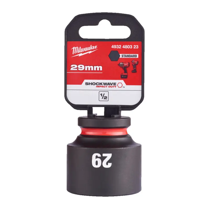 Nástrčná hlavice 1/2" Milwaukee Shockwave™ Impact Duty 29 mm, rázová, krátká (MI4932480323)
