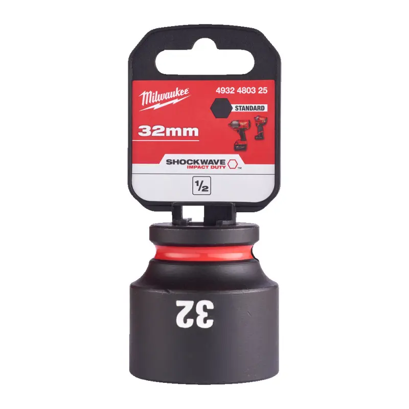 Nástrčná hlavice 1/2" Milwaukee Shockwave™ Impact Duty 32 mm, rázová, krátká (MI4932480325)