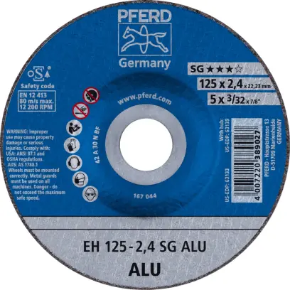 Řezací kotouč EH 125-2,4 A 30 N SG-ALU/22,23. PFERD – SG-ELASTIC (PF4007220389027)