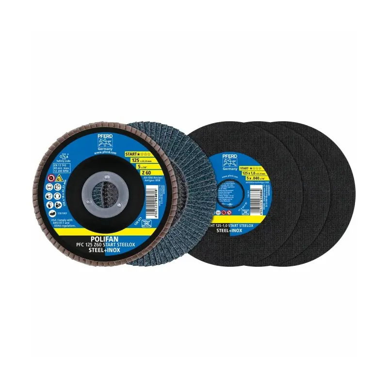 Rozbrušovací sada kotoučů Pferd 125 Start Line START STEELOX EHT 1.0/PFC Z60 pro ocel/nerez (PF4007220418130)