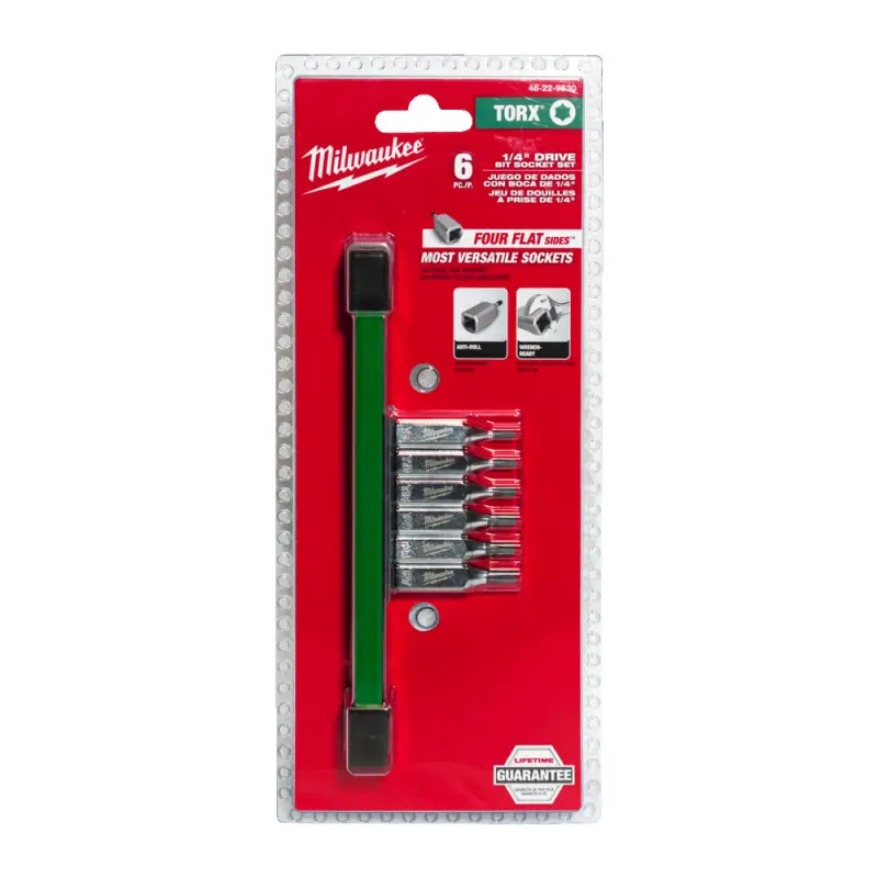 Šroubovací bity 1/4" TORX T8 ÷ T27 Milwaukee 4932480563 na kolejnici (Sada 6 dílů) (MI4932480563)