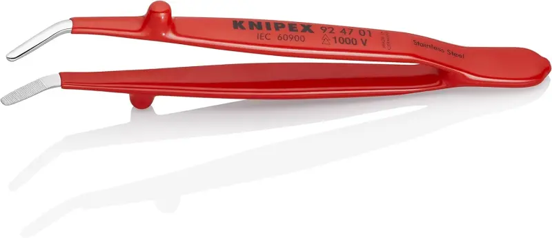 Univerzální zahnutá pinzeta 148 mm Knipex 92 47 01 VDE do 1000 V (K 92 47 01)