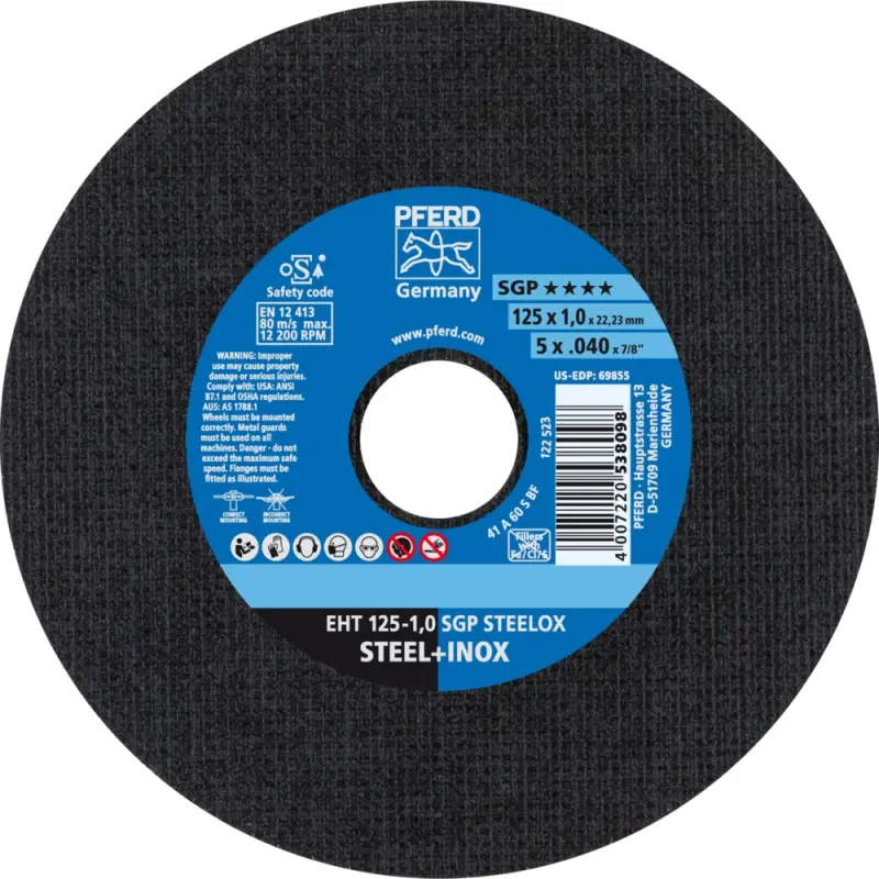 Řezací kotouč 125 mm Pferd EHT 125-1,0 SGP STEELOX (PF4007220538098)
