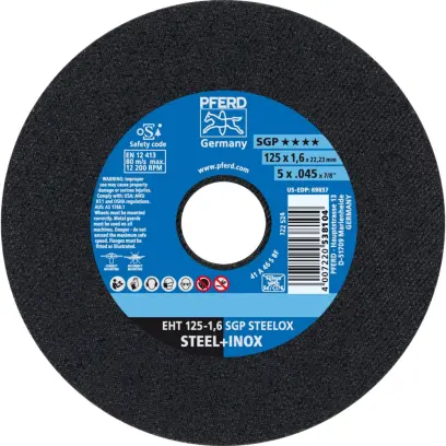 Řezací kotouč EHT 125-1,6 A 46 S SGP-INOX/22,23. PFERD – SG-PLUS (PF4007220538104)