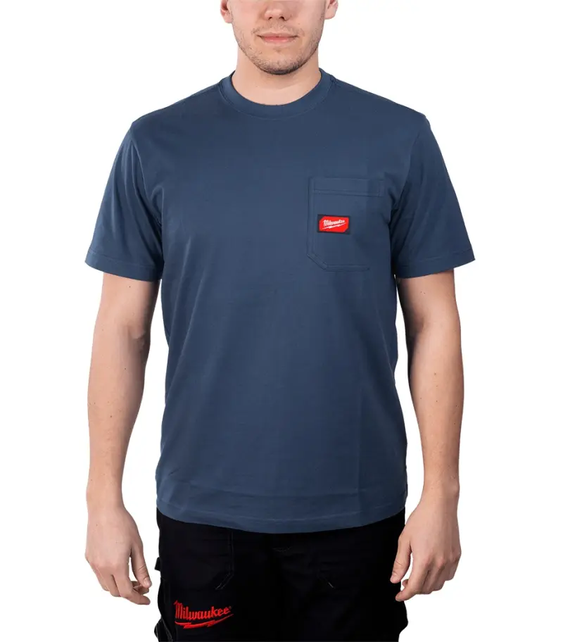 Pracovní triko Milwaukee WT SS BLU s krátkým rukávem (XXL) modré, 4932493017 (MI4932493017)