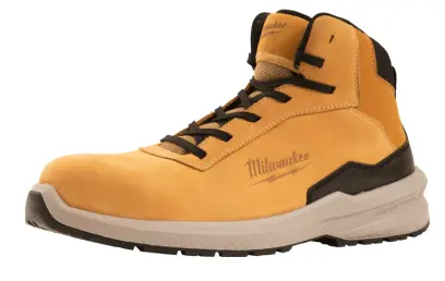 Bezpečnostní obuv, vodoodpudivá kůže nubuk, Milwaukee Flextred™ S3S 1M171311 ESD SC FO SR béžová barva (vel.40), 4932493744 (MI4932493744)