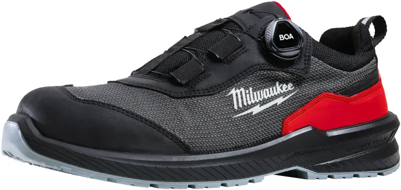 Bezpečnostní obuv, textilní svršek, polobotky, systém BOA® Fit Milwaukee Flextred™ S1PS B1L110133 ESD SC FO SR černé (vel.42), 4932498086 (MI4932498086)