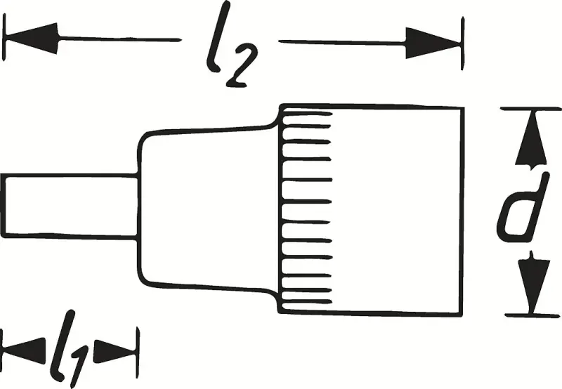 Zástrčná bitová hlavice 1/4" SL 1,0x5,5 mm