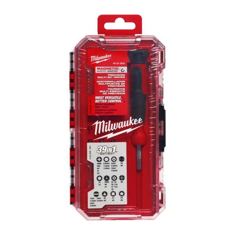 Přesný mikrošroubovák Milwaukee s výměnnými bity, Multi-bit 39v1 v přenosném balení (MI4932498177)