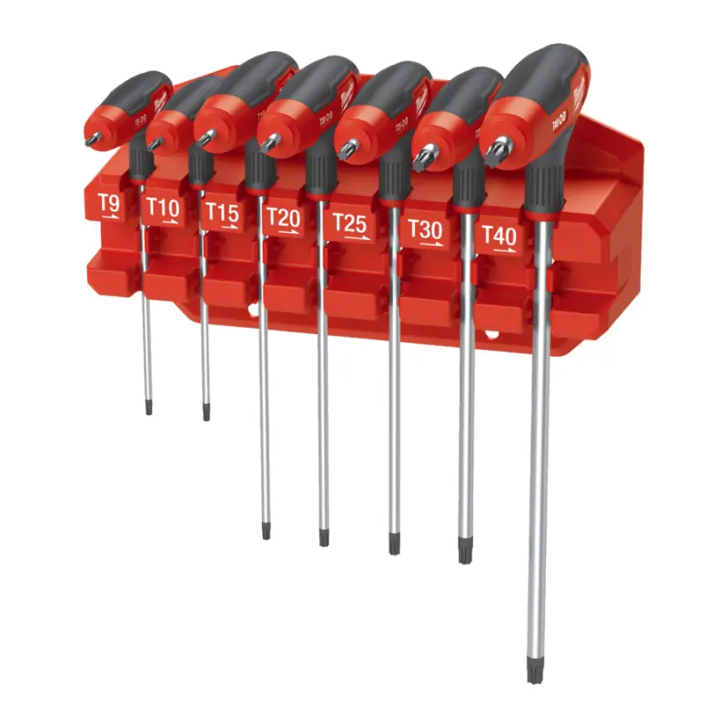 Sada zástrčných šroubovacích klíčů Milwaukee Torx s T rukojetí, Comfort Grip, úderová plocha, 4932498690