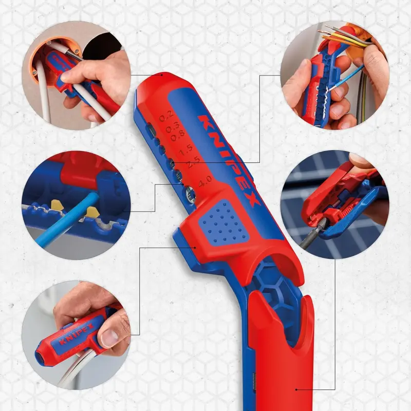 Odizolovací nástroj Knipex 16 95 03 SB ErgoStrip® PV (K 16 95 03 SB)