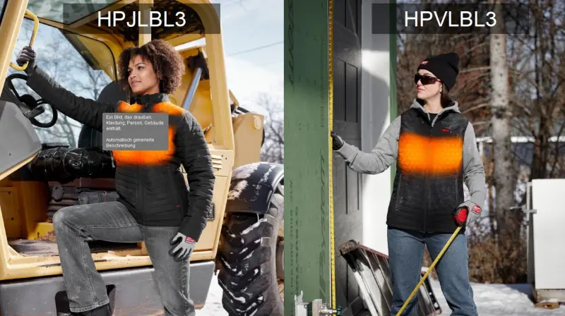 Dámská vyhřívaná mikina s kapucí Milwaukee M12 HHLBL5-0 (XL) černá (MI4932499197)