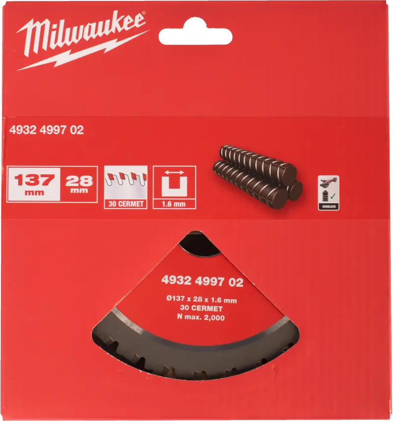 Kotouč Milwaukee CSB P M 137x28x1.6x30, pro řezačku výztuže M18 FRBCO32, 1 kus, 4932499702