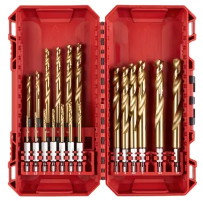 Vrtáky HSS-G Red Hex Shockwave 2 ÷ 10 mm TiN Milwaukee 4932499763 - 19ks (MI4932499763)