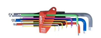 Zástrčné klíče šestihran 1,5 ÷ 10 mm s kulovou hlavou v držáku Prostar (Sada 9 dílů) (WIHA46555)