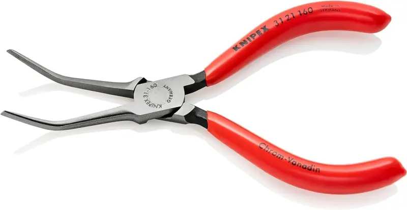 Jehlové kleště Knipex 31 21 160 SB - pro elektroniku, zahnuté (K 31 21 160 SB)