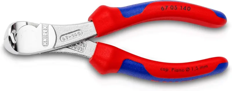 Čelní silové štípací kleště 140 mm KNIPEX 67 05 140 - chromováno, vícesložkové návleky (K 67 05 140)