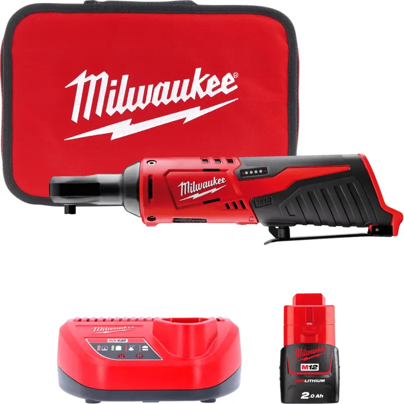 Aku 1/4" ráčnový utahovák Milwaukee M12 IR-201B 1/4, 47 Nm, kompaktní ráčna, 1x aku M12 B2 + M12 C12 C, 4933441725 (MI4933441725)
