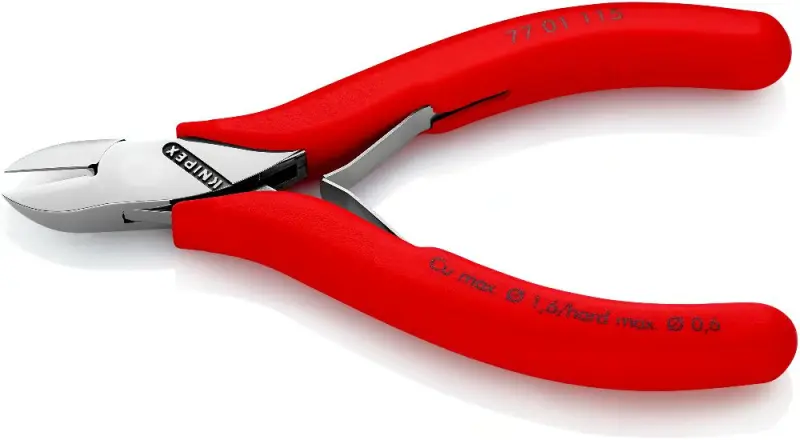 Boční štípací kleště Knipex 77 01 130 - pro elektroniku, kulaté čelisti, fazeta (K 77 01 130)