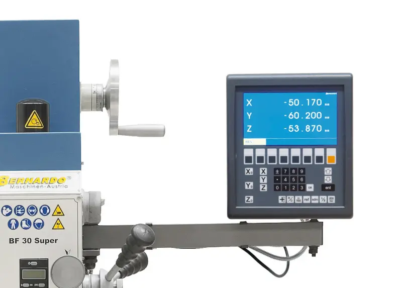 Vrtačko-frézka Bernardo BF 30 Super s posuvem stolu a digitál. odměřováním (BER021044C)