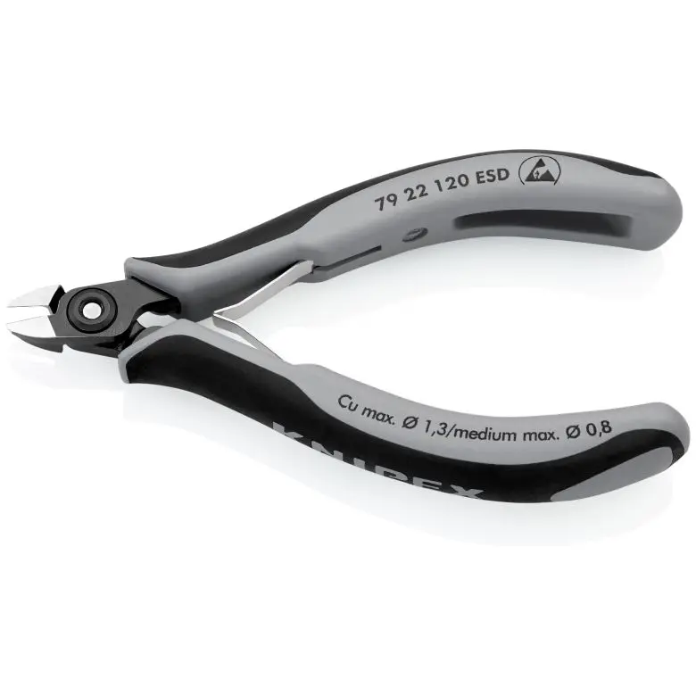 Precizní boční štípací kleště Knipex 79 22 120 ESD - pro elektroniku, mini hlava (K 79 22 120 ESD)