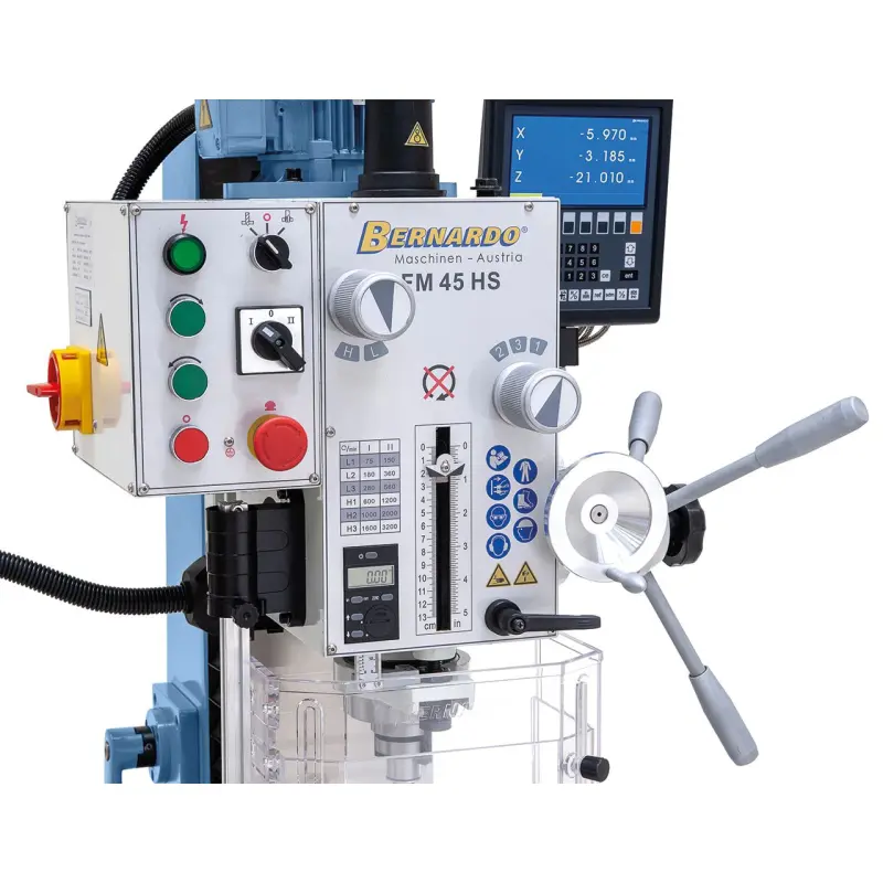 Vrtačko-frézka Bernardo FM 45 HS s digitálním odměřováním (BER021063)