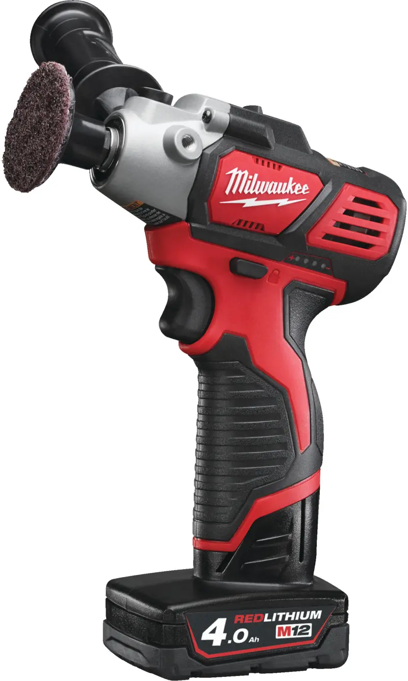 Aku leštička Milwaukee M12 BPS-421X, leštící bruska 50-76 mm, 1x aku M12 B2 a M12 B4 + nabíječka M12 C12 C, 4933447799 (MI4933447799)