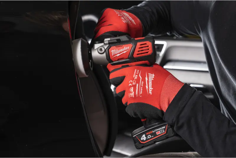 Aku leštička Milwaukee M12 BPS-421X, leštící bruska 50-76 mm, 1x aku M12 B2 a M12 B4 + nabíječka M12 C12 C, 4933447799 (MI4933447799)