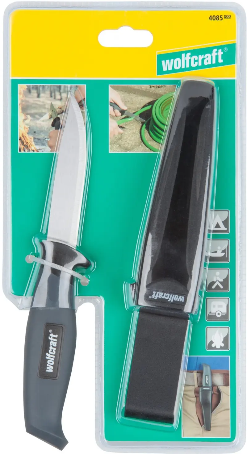 Zahradní nůž s hladkou čepelí 95 mm Wolfcraft 4085000 (WOLF4085000)
