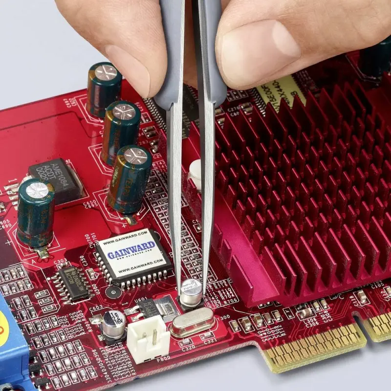 Přesná pinzeta 123 mm s pogumovanou rukojetí Knipex 92 21 10 ESD (K 92 21 10 ESD)