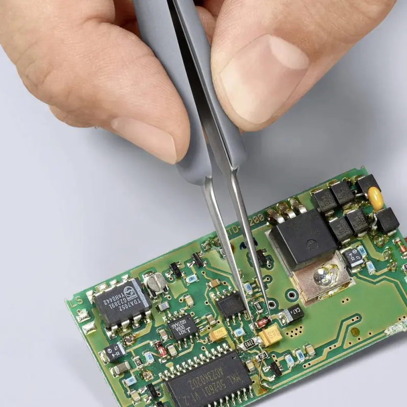 Gumová pinzeta ESD z nerezové oceli(K 92 21 13 ESD)