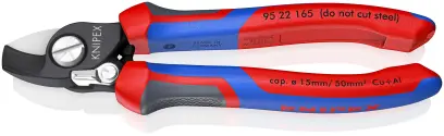 Nůžky na kabely 165 mm KNIPEX 95 22 165 s otevírací pružinou (K 95 22 165)