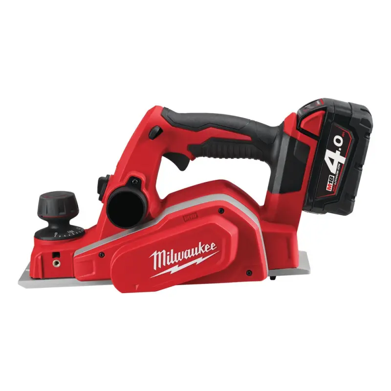 Aku hoblík Milwaukee M18 BP-402C, šířka 82 mm, odběr až 2 mm, 2x Aku M18 B4 + M12-18 C + kufr, 4933451114