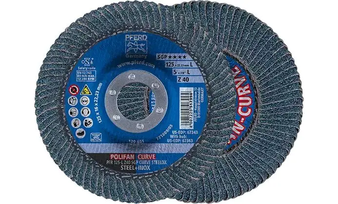Lamelový brusný kotouč Pferd PFR 125 L Z40 SGP CURVE STEELOX (PF4007220790175)
