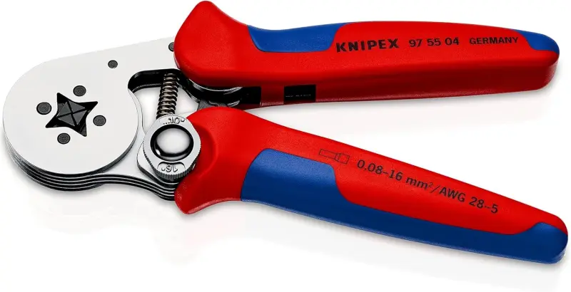 Lisovací kleště Knipex 97 55 04 - samonastavitelné, boční zavádění (K 97 55 04)