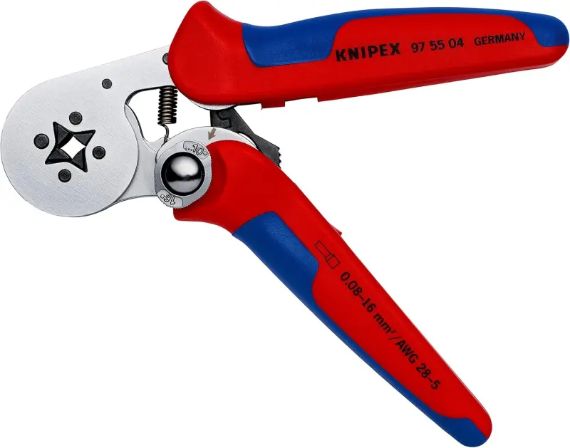 Lisovací kleště Knipex 97 55 04 - samonastavitelné, boční zavádění (K 97 55 04)