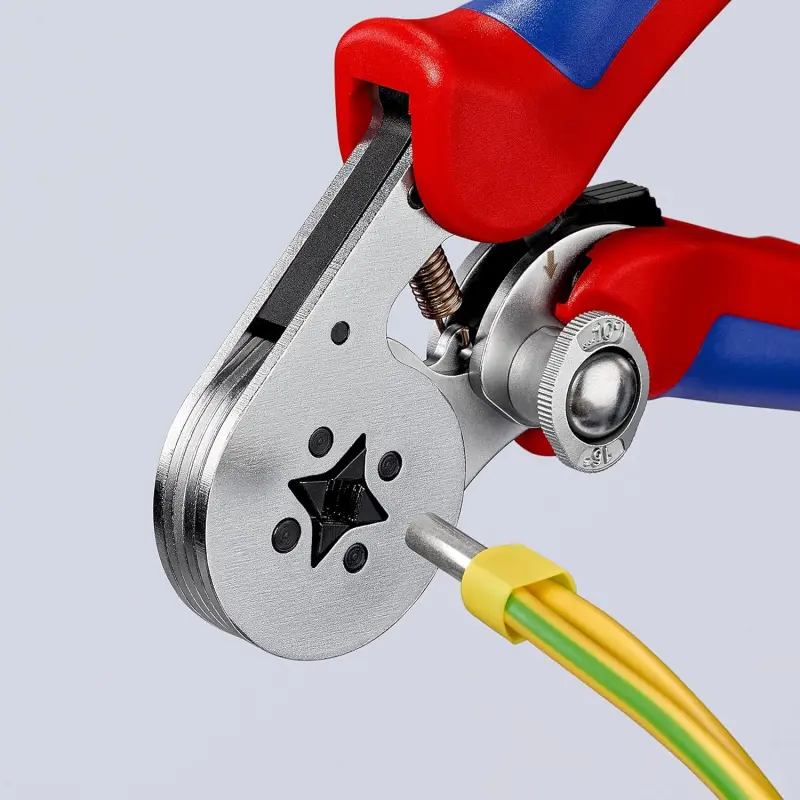 Lisovací kleště Knipex 97 55 04 - samonastavitelné, boční zavádění (K 97 55 04)