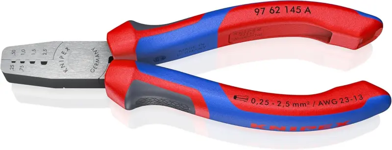 Lisovací kleště Knipex 97 62 145 A SB - na koncové dutinky (K 97 62 145 A SB)