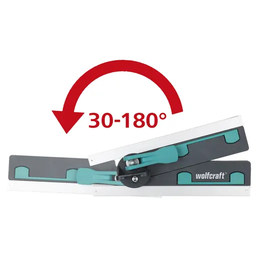 Úhlová měrka Wolfcraft pro kapovací a pokosové pily (WOLF6957000)