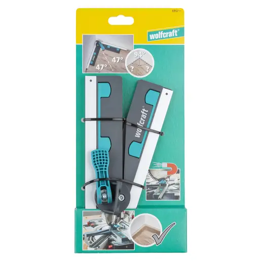 Úhlová měrka Wolfcraft pro kapovací a pokosové pily (WOLF6957000)