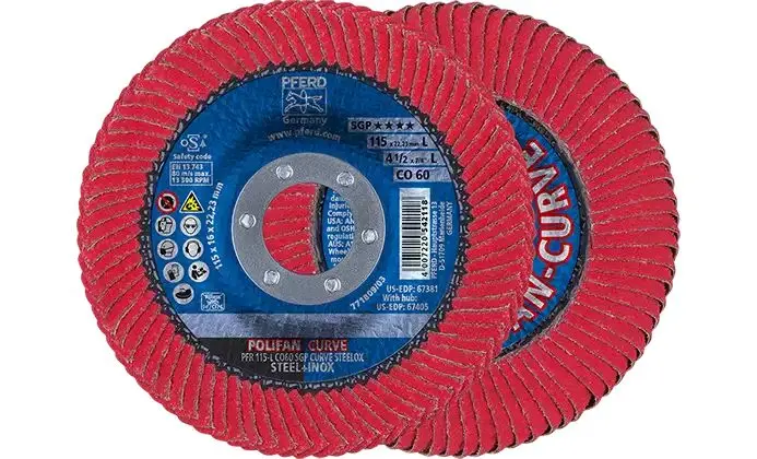 Lamelový brusný kotouč POLIFAN Pferd PFR 115-L CO 60 SGP CURVE STEELOX (PF4007220827451)