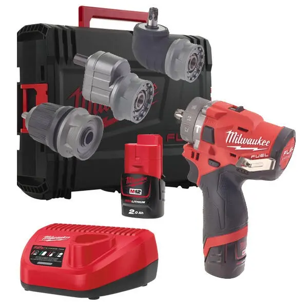 Aku vrtačka s příklepem Milwaukee M12 FPDXKIT-202X (2,0 Ah) (MI4933464138)