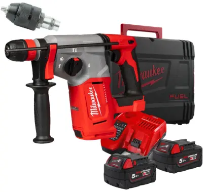 Aku kombinované kladivo SDS-plus Milwaukee M18 BLHX-502X Fixtec (5,0 Ah) (MI4933478892)