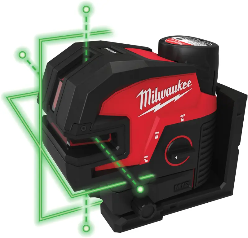Křížový liniový laser MilwaukeeM12 CLL4P-0C, se 4 body, HIVIST, bez aku, s kufrem, 4933479203