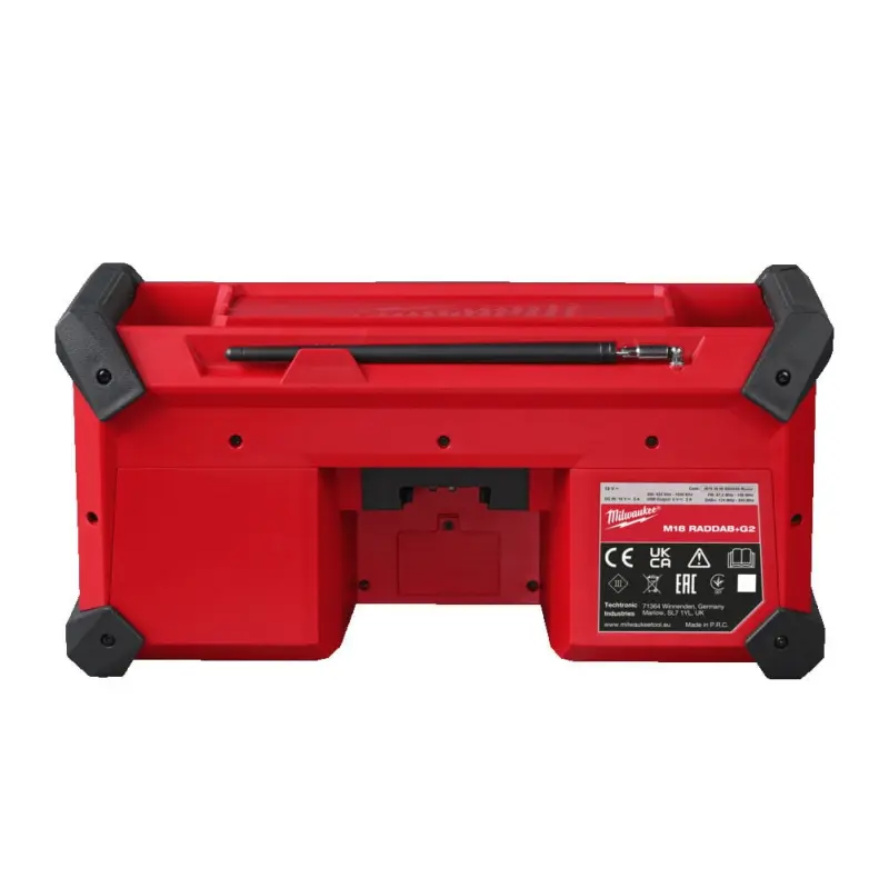 Aku stavební rádio Milwaukee M18 RADDAB+G2-0, DAB+/FM/AM tuner, Bluetooth, nabíječka USB-C, bez Aku, 4933492344 (MI4933492344)