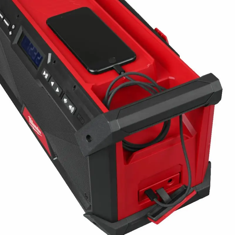 Aku stavební rádio Milwaukee M18 RADDAB+G2-0, DAB+/FM/AM tuner, Bluetooth, nabíječka USB-C, bez Aku, 4933492344 (MI4933492344)
