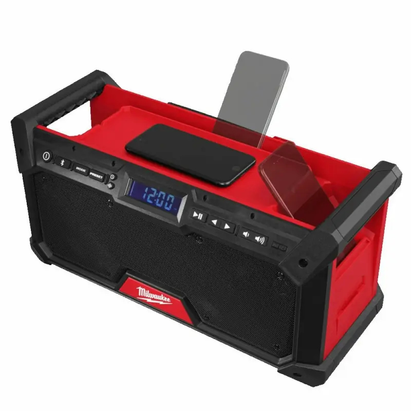 Aku stavební rádio Milwaukee M18 RADDAB+G2-0, DAB+/FM/AM tuner, Bluetooth, nabíječka USB-C, bez Aku, 4933492344 (MI4933492344)