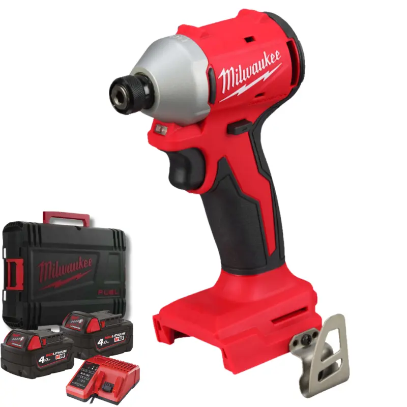 Aku 1/4" HEX rázový šroubovák/utahovák Milwaukee M18 BLIDRC-402C, 190 Nm, 2x aku M18 B4 + M12-18 C, 4933492840 (MI4933492840)