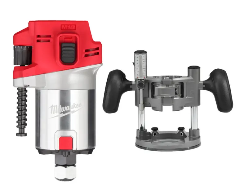 Aku horní frézka Milwaukee M18 FR12KIT-0P, bez aku, PACKOUT BOX, ponorná základna 12MM, upínací kleština 8mm a 12mm, 4933493305