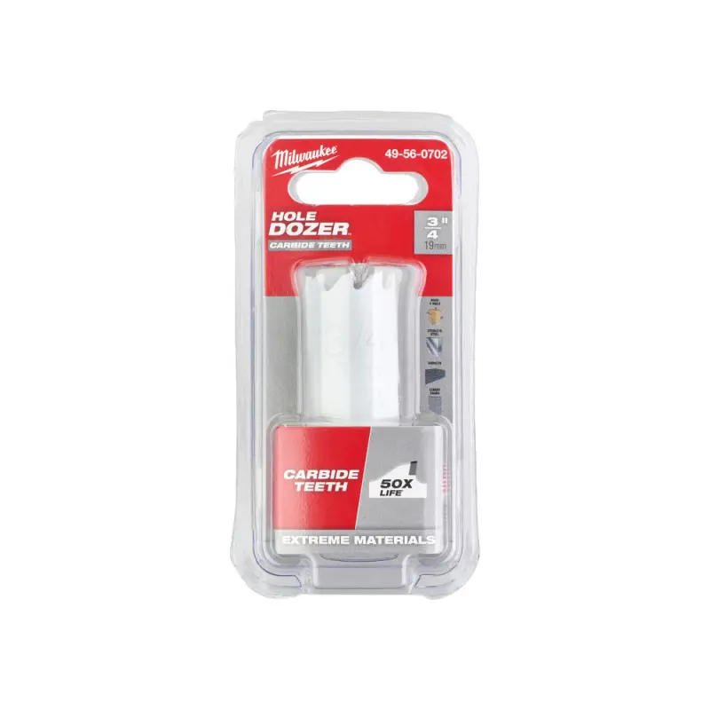 Kruhová pilka/děrovka Milwaukee 19 mm TCT Hole Dozer Holesaw 19MM, karbidové zuby, 49560702